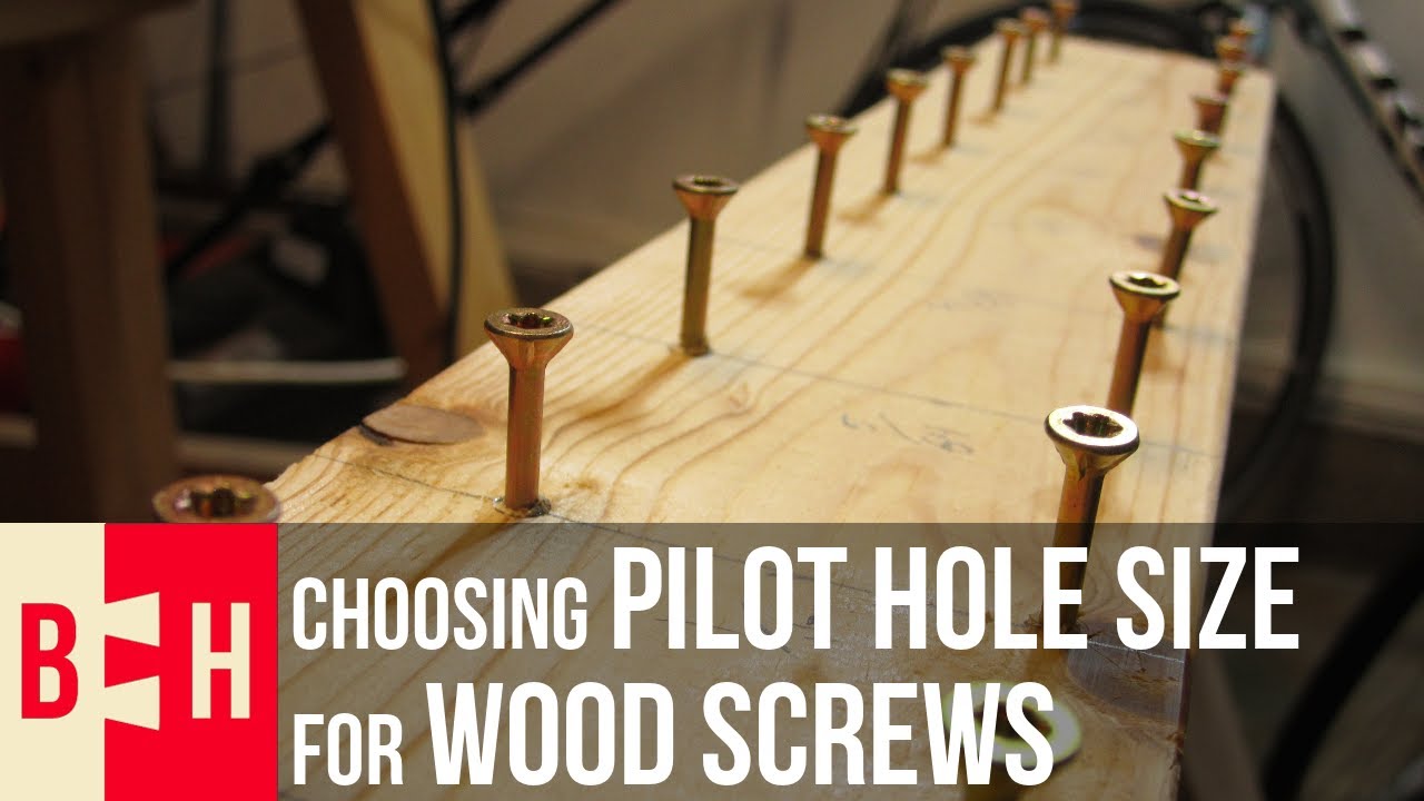 Wood Screw Drill Bit Chart