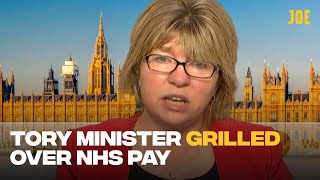 Just a Tory minister getting rinsed by journalists over NHS nurses' pay