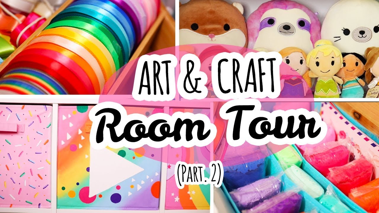 Art Room Tour Art Crafts Squishies Pt 2 Youtube