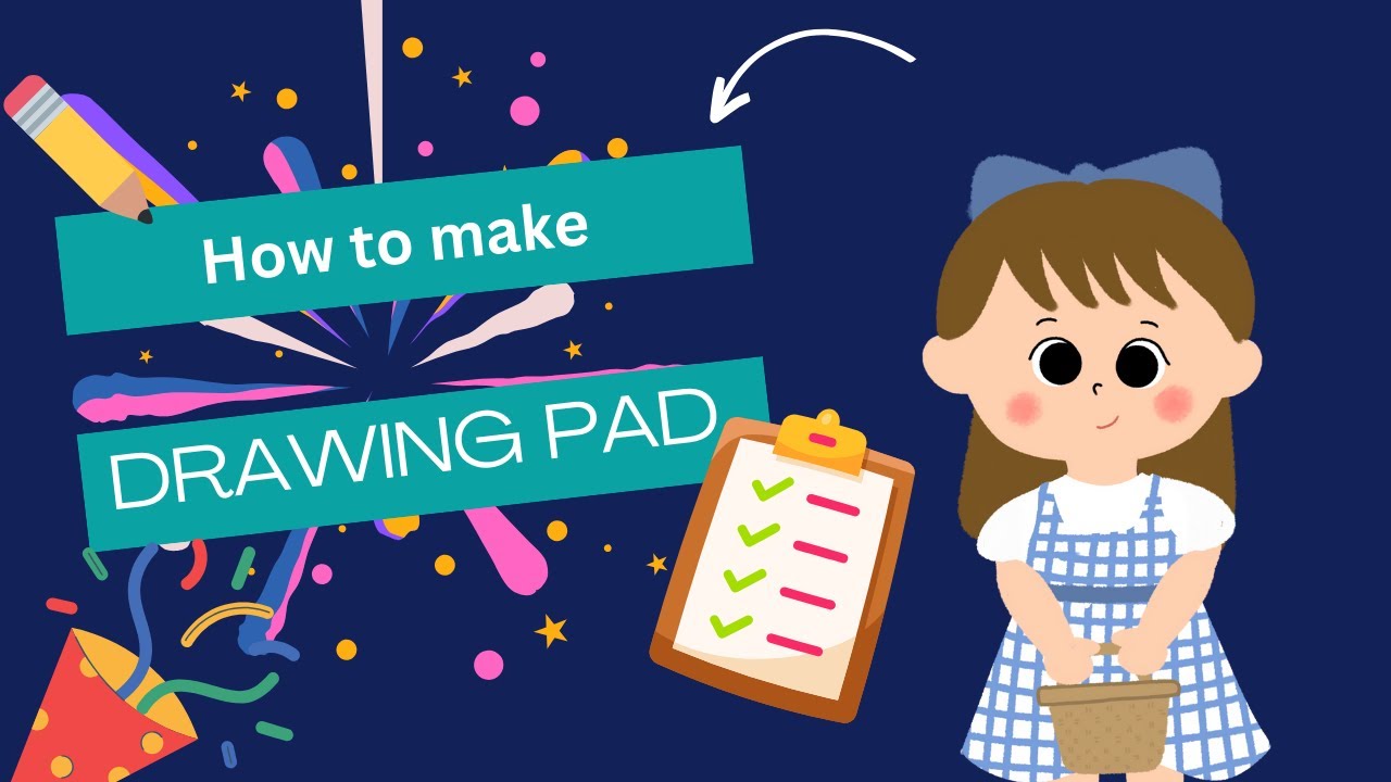 how to make DRAWING PAD DIY ||easy to make|| unique idea to make a ...