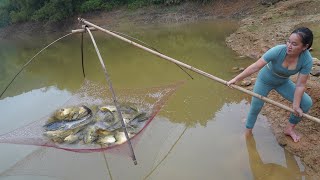 FULL VIDEO:Harvesting Fish  cast net fishing video to catch many big fish,ly tieu ca