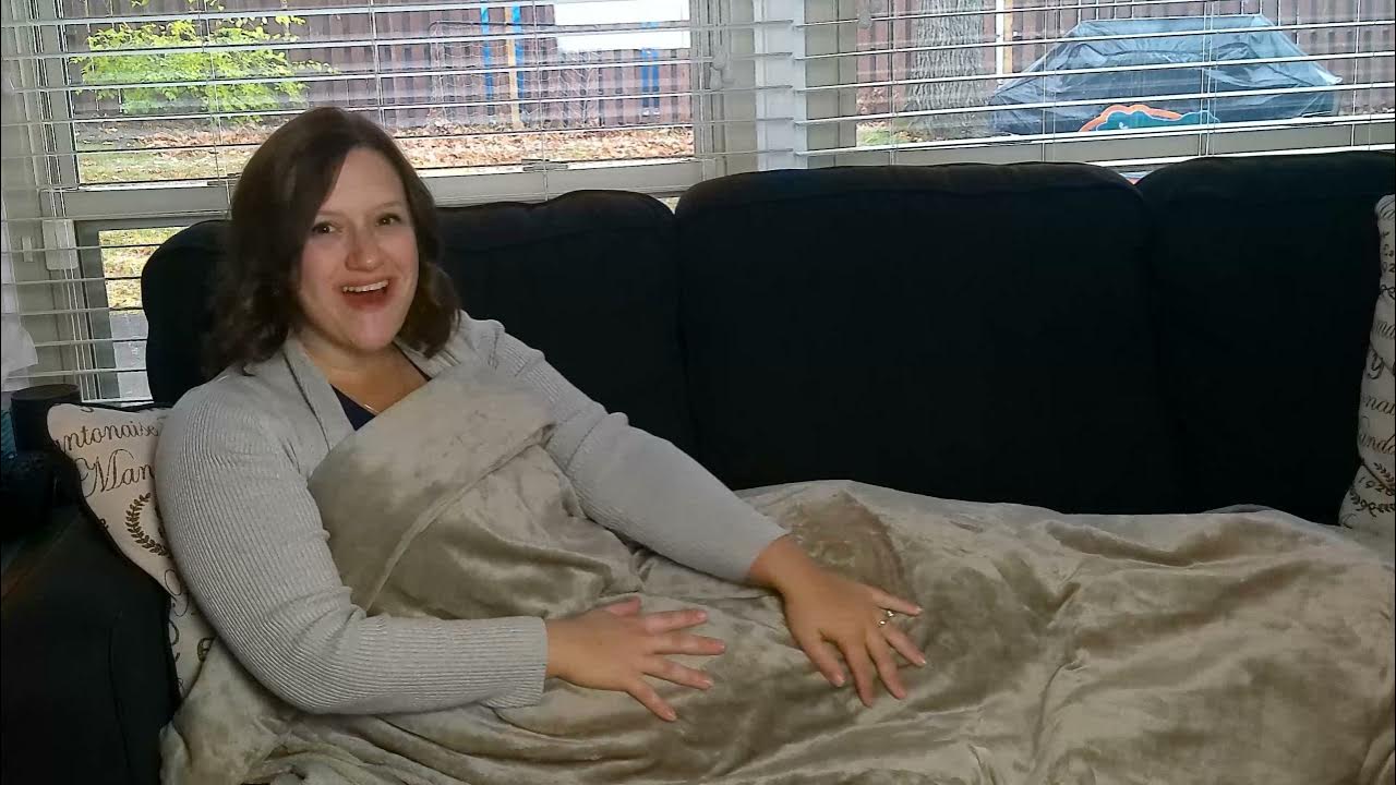Review of VEOHAUT Heated Blanket Electric Throw with DoubleLayer Flannel YouTube