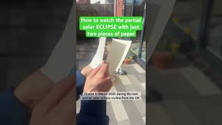How to safely view the eclipse with just a piece of paper #shorts