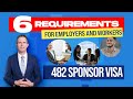 6 requirements 482 sponsor visa  for employers and workers