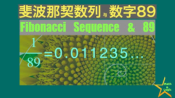 斐波那契数列和数字89的神秘联系，是不可思议还是理所当然，取决于观察的角度｜Fibonacci, Repeating Decimal, Mysterious Number 89