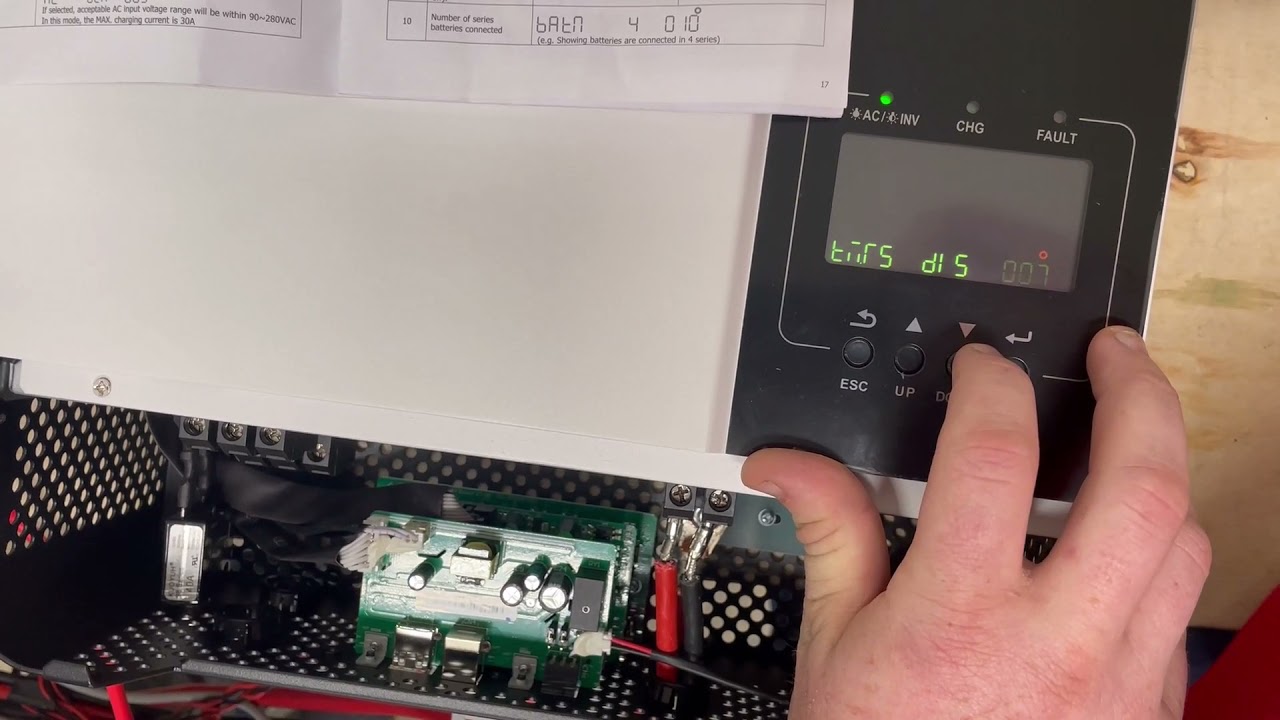 Настройки для инвертора EG4 LIFEPO4 + Growatt 5000ES (конфигурация с резервным питанием от сети и...