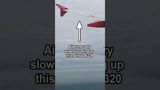 Airplane Ailerons very slowly levels up this Airbus A320 #shorts #landing