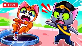 WATCH OUT! The Dangerous Manhole Cover | Play Outside Safely | Kids Cartoon by PurrPurr Live