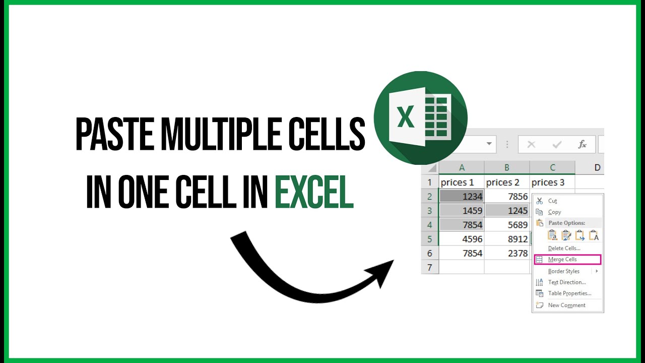 How to Copy Multiple Cells into One Single Cell in Excel (Easy Method ...