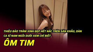 Thiều Bảo Trâm xinh đẹp hết nấc trên sân khấu, dàn ca sĩ nam ngồi