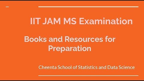 IIT JAM MS Examination Preparation Books and Free Resources | Cheenta School of Statistics
