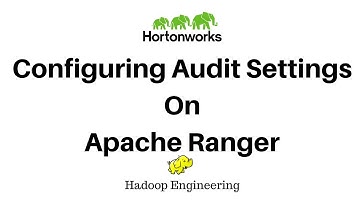 Configuring audit settings on Apache Ranger