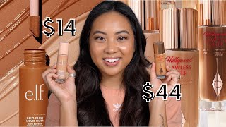 NEW ELF Halo Glow Liquid Filter VS Charlotte Tilbury Hollywood Flawless Filter | First Impression