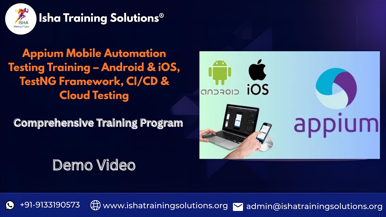 Appium Mobile Automation Testing Demo on 30th March 2026 contact us +91 ...