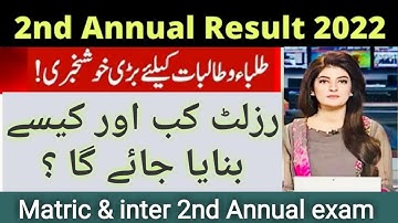 2nd Annual Results 2022 | 10th Class 2nd Annual exam Results 2022  | 2nd year 2nd Annual Result 2022