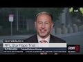 RJ Manuelian discussing the Kellen Winslow Trial on CourtTV with host Vinnie Politan taken live from Vista Courthouse on May 24, 2019.