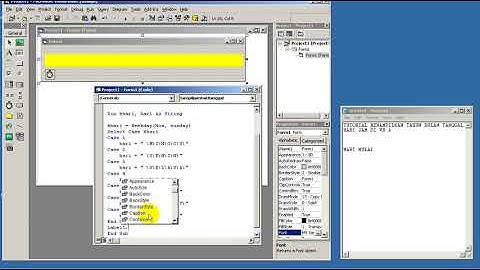 TUTORIAL MENAMPILKAN JAM , TANGGAL , JAM DI VB6