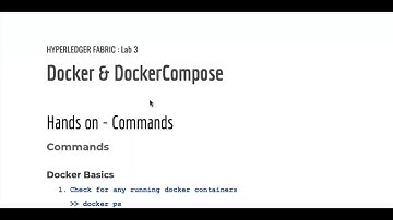 Hyperledger Fabric :  Session 8 | Docker & Docker Compose Hands-on (Commands)