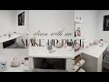 CLEANING MY MAKE UP PLACE 🎀|cleanwithme 🩷