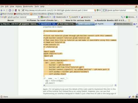 python and glade first efforts working from a tutorial
