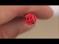 Padparadscha red cubic zirconia cushion fake red sapphire