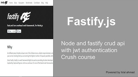 Node fastify and mongodb crud api with jwt authentication