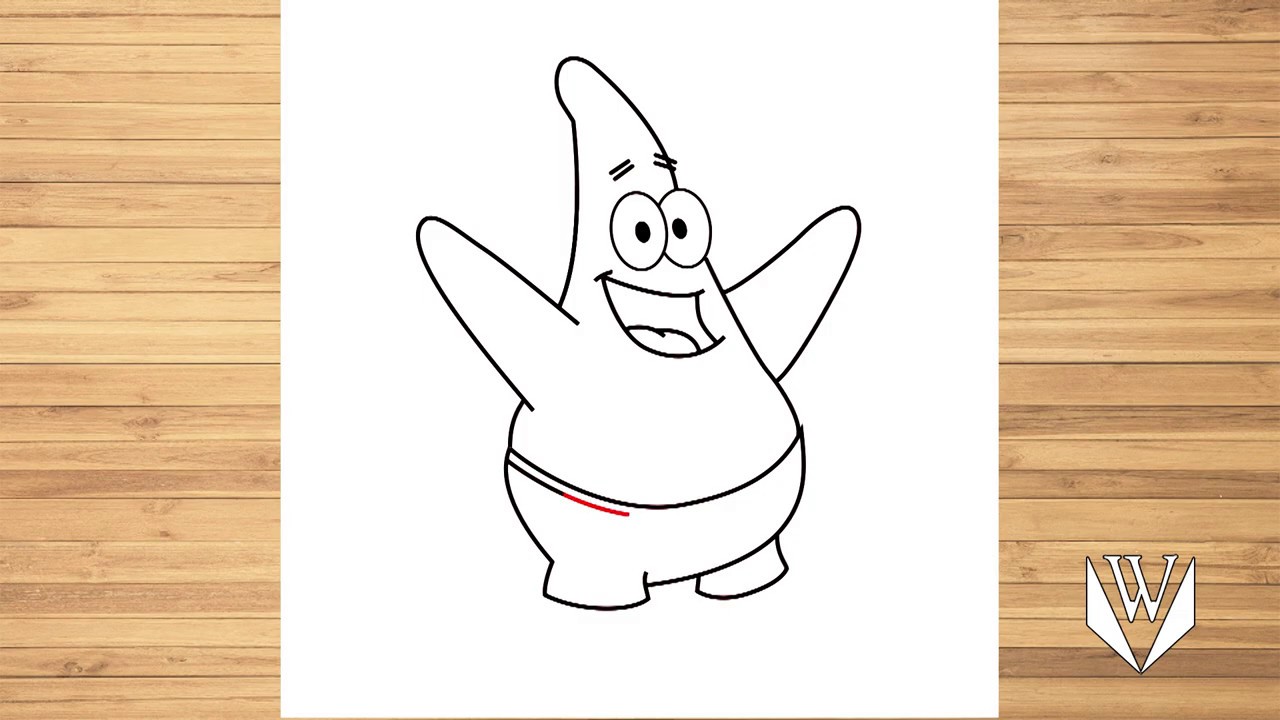 How to draw Patrick Spongebob, Step by step, Easy Draw | Free Download