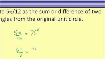 5.4: Sum Difference Formulas: Exercises 1 and 2