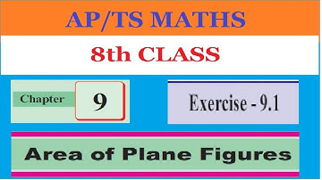 class 8 maths chapter 9 Exercise 9.1  Area of plane figures