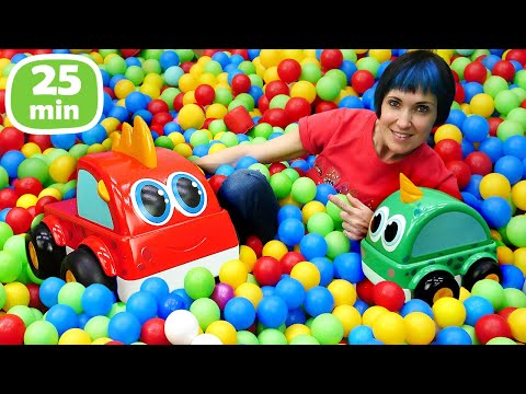 Веселая школа Капуки Кануки 🚗🚙 Видео про игры в машинки Мокас – строим заправку и ферму!