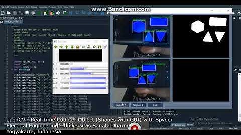 openCV - Real Time Counter Object (Shapes With GUI) with Spyder