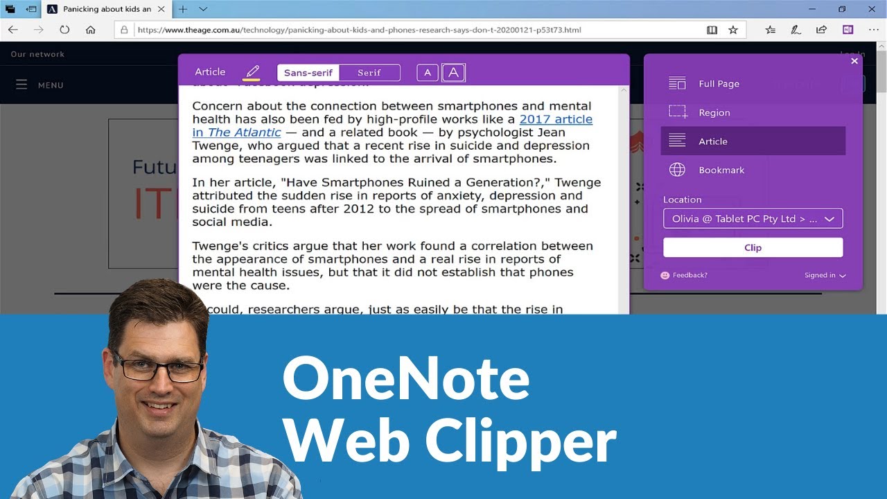 How I Use OneNote Web Clipper - YouTube