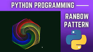 Rainbow Benzene Pattern | Python Turtle Programming