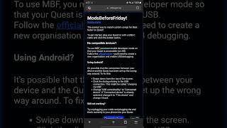 Beat Saber Modding with android |  #thedoctorttv  #beatsaber #metaquest #modsbeforefriday