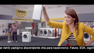 Axessle Gerçek Olsun Reklamı 2017 İlk 3 Alışverişe %10 Çip Para