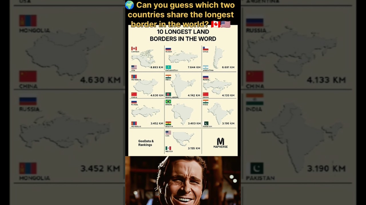🌎 Top 10 Longest Land Borders in the World | Countries with Biggest Borders 2025 🌍 