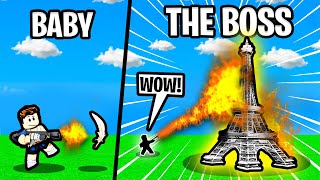 Burning MAX LEVEL ITEM in Roblox FlameThrower Simulator