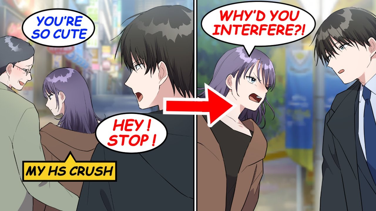 I saved my rival crush from a creep hitting on her. She yelled at me. Did she need money!? [Manga]