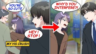 I saved my rival crush from a creep hitting on her. She yelled at me. Did she need money!? [Manga]