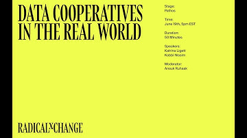 Data Cooperatives in the Real World: Progress and Challenges - Ligett, Nissim, Ruhaak - RxC 2020