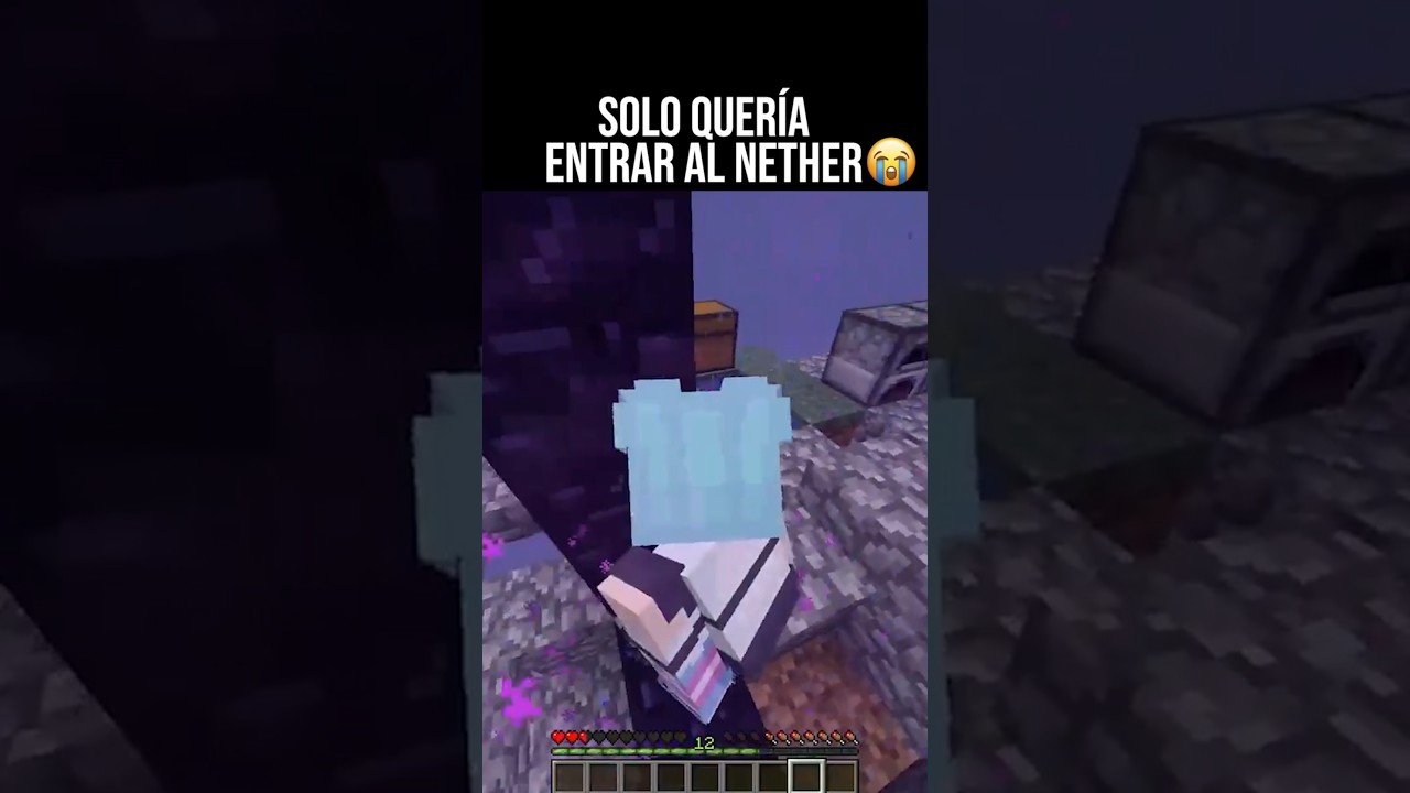 Solo quería entrar al nether 😭 #minecraft #humor #memes