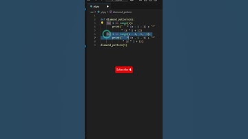 Python Pattern: Diamond Shape with Stars #shorts #python