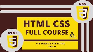 HTML & CSS Tutorial and Projects Course | CSS Fonts & CSS Sizing | part-11