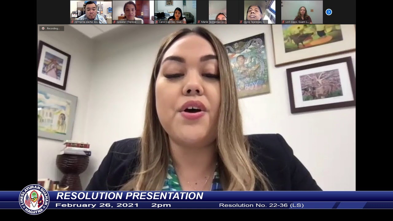 Virtual Resolution Presentation - Speaker Therese M. Terlaje - February 26, 2021 2pm