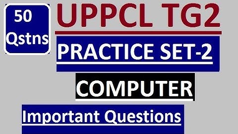 UPPCL TG2 practice set-2 | uppcl tg2 computer question in hindi