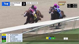 Gulfstream Park August 16, 2020 Race 3