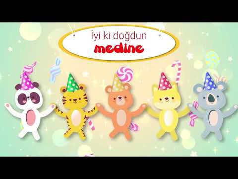 İyi ki Doğdun MEDİNE - İsme Özel Kırmızı Balık Doğum Günü Şarkısı