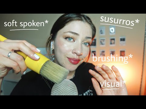 ASMR Soft spoken & Susurros |  BRUSHING,TAPPING y visual
