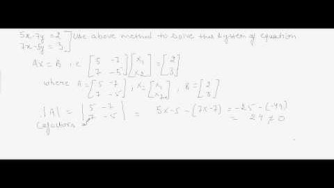 Matrix Method For Non-Homogeneous System