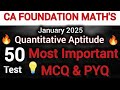 CA Foundation Math's ( Quantitative Aptitude ) | Most Important pyq | #cafoundation